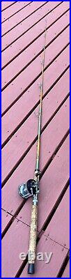 VTG NYPOXY Glass Golden Sabre #1190 7-1/2ft Fishing Pole withPenn Silver Reel