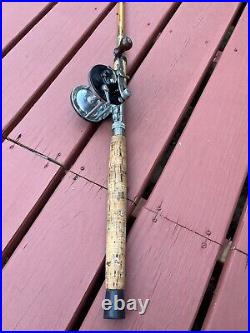 VTG NYPOXY Glass Golden Sabre #1190 7-1/2ft Fishing Pole withPenn Silver Reel
