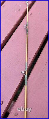 VTG NYPOXY Glass Golden Sabre #1190 7-1/2ft Fishing Pole withPenn Silver Reel