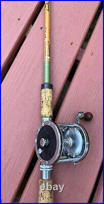 VTG NYPOXY Glass Golden Sabre #1190 7-1/2ft Fishing Pole withPenn Silver Reel