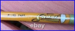 VTG NYPOXY Glass Golden Sabre #1190 7-1/2ft Fishing Pole withPenn Silver Reel
