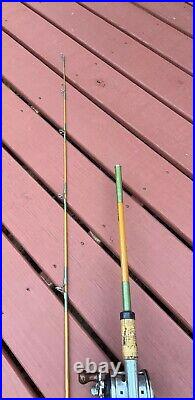 VTG NYPOXY Glass Golden Sabre #1190 7-1/2ft Fishing Pole withPenn Silver Reel