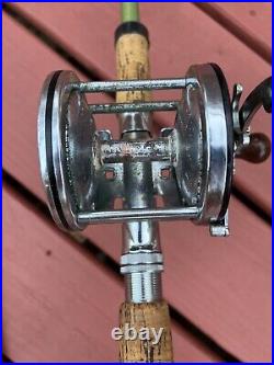 VTG NYPOXY Glass Golden Sabre #1190 7-1/2ft Fishing Pole withPenn Silver Reel
