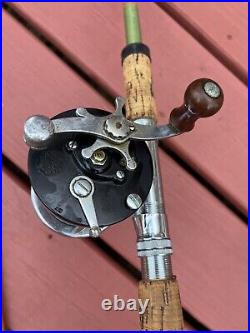 VTG NYPOXY Glass Golden Sabre #1190 7-1/2ft Fishing Pole withPenn Silver Reel