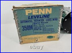 VTG Penn 350M Leveline Star Drag Free Spool Action fishing reel, original box