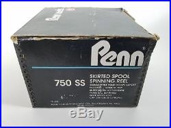 VTG Penn 750 SS Skirted Spool Spinning Reel /w Box USA Made