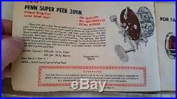 Vintage 1960's Penn Deep Sea Fishing Reel No. 49 All Original with box & manual