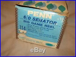Vintage 1970's Penn Senator 6/0 Big Game Fishing Reel Unused Mint in Box