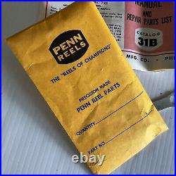 Vintage 209 PENN PEER Fishing Reel Original Box Papers Hardware