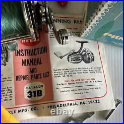 Vintage 209 PENN PEER Fishing Reel Original Box Papers Hardware