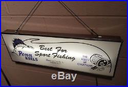 Vintage Advertising Light Up Sign Penn Reels Best for Sport Fishing