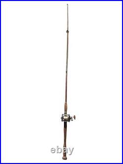 Vintage Bamboo Saltwater Fishing Pole and Penn 160 Reel Antique Rare Look! Art
