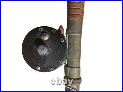 Vintage Bamboo Saltwater Fishing Pole and Penn 160 Reel Antique Rare Look! Art