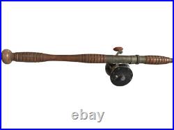 Vintage Bamboo Saltwater Fishing Pole and Penn 160 Reel Antique Rare Look! Art