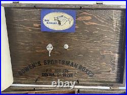 Vintage Bowen's Sportsman Bay Ranger Wooden Tackle Box Two Penn Reels Included