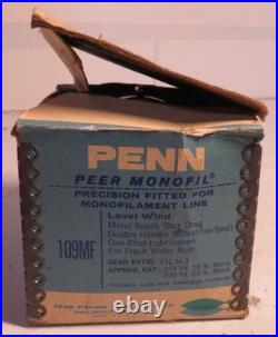 Vintage Fishing Penn Peer Monofil Reel 109mf Original Box Fish 109 MF Tackle GUC Vintage Fishing Penn Peer Monofil Reel 109mf Original Box Fish 109 MF Tackle GUC