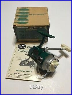 Vintage Green Penn 714 Spinfisher UltraSport Spinning Reel WithOriginal Box