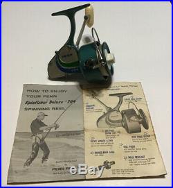 Vintage Green Penn The New 704 Spinning Reel WithOriginal Box And Manual