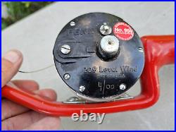 Vintage Gundlach measuring wand #950 with Penn 209 Level Wind reel preowned rare