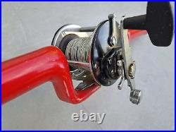 Vintage Gundlach measuring wand #950 with Penn 209 Level Wind reel preowned rare
