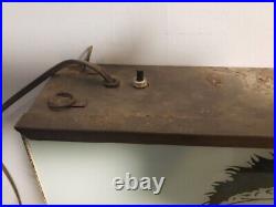 Vintage Light-Up Advertising Display Sign Drop Clock Penn Reels Fishing Tackle