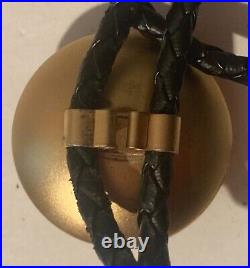 Vintage Metal Bolo Tie, Brass, Fishing Reel, Penn, Salt Water, Fresh Water, Fish