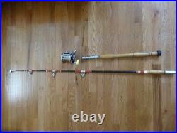 Vintage Montague 65-70 Sixty five 6' Salt Water Fishing Pole w Penn Senator 3/0