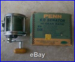 Vintage New in Box Penn Reels 6/0 Senator Hi Gear Ratio 114H Fishing
