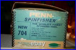 Vintage Nos Penn 704 Z Spinfisher Large Saltwater Fishing Reel