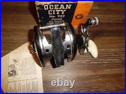 Vintage Ocean City 922 Topsail Level Wind Conventional Reel made in USA