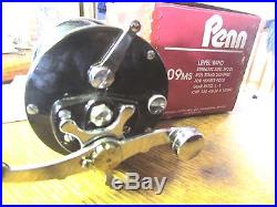 Vintage PENN 209MS Level Wind Reel & Box & Manual & Wrench & Rod ClampNIB
