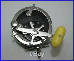 Vintage PENN 49M SUPER-MARINER Fishing Reel Original Box, Catalog 18 & Guarantee