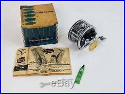 Vintage PENN 49M SUPER-MARINER Fishing Reel Original Box & Catalog 23B L@@K
