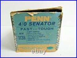 Vintage PENN 4/0 Senator 113H Fishing Reel withOriginal Box