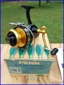 Vintage PENN 710Z SPINFISHER Spinning Fishing Reel withOriginal Box Made in USA