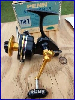 Vintage PENN 710Z SPINFISHER Spinning Fishing Reel withOriginal Box Made in USA