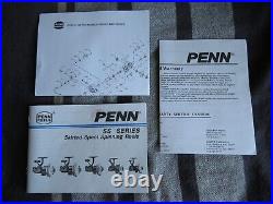 Vintage PENN Graphite 4500 SS 4.61 Spinning Fishing Reel With Box Manuals