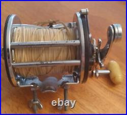 Vintage PENN LEVELINE 350 Saltwater Fishing Reel Ivory Handle 30-200 GOOD Cond