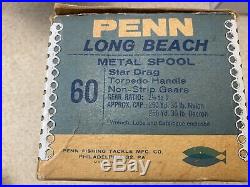 Vintage PENN Long Beach 60 Saltwater Fishing Reel Made in USA