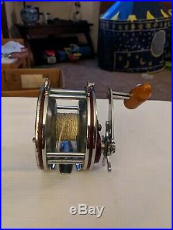Vintage PENN MASTER MARINER 349 Conventional Sea Reel made in USANICE CHROME