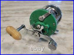 Vintage PENN Monofil No. 26 Reel with very RARE GREEN SIDE PLATES USA MADE