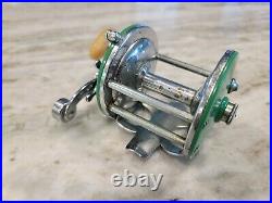 Vintage PENN Monofil No. 26 Reel with very RARE GREEN SIDE PLATES USA MADE