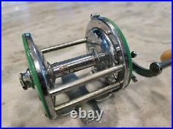 Vintage PENN Monofil No. 26 Reel with very RARE GREEN SIDE PLATES USA MADE