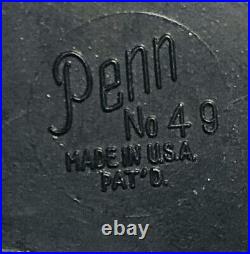 Vintage PENN No. 49 Deep Sea Saltwater Fishing Reel Brown Made In The USA EUC