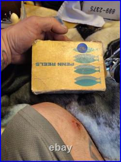 Vintage PENN PEER No. 109 Level Wind Fishing Baitcaster Reel Red