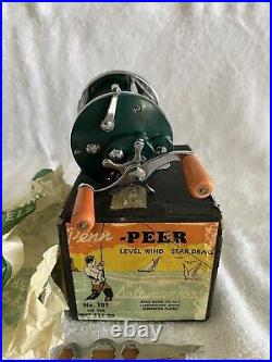 Vintage PENN PEER No. 109 New Old Stock From 1957 With Box And wrench And Paper