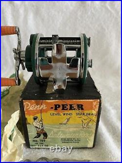 Vintage PENN PEER No. 109 New Old Stock From 1957 With Box And wrench And Paper