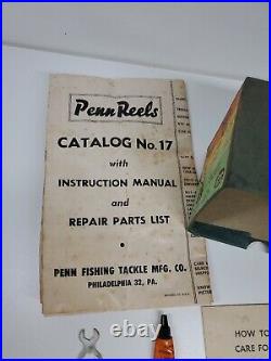 Vintage PENN PEER No. 109 New Old Stock with Box wrench Papers Lube