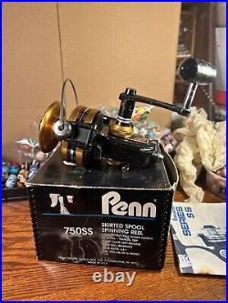 Vintage PENN SPIN FISHER 750SS In Original Box With Manual Very Smooth