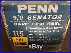 Vintage PENN Senator 115 9/0 BIG GAME Conventional Saltwater Fishing Reel